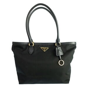 Prada Tessuto tote bag black leather trim